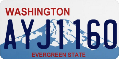 WA license plate AYJ1160