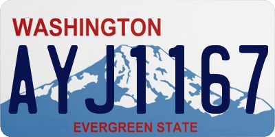 WA license plate AYJ1167