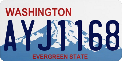 WA license plate AYJ1168