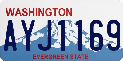 WA license plate AYJ1169