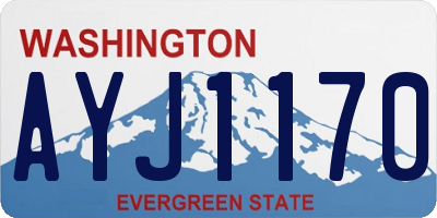 WA license plate AYJ1170