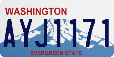 WA license plate AYJ1171