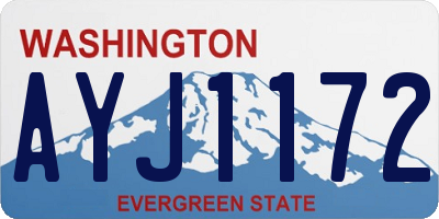 WA license plate AYJ1172