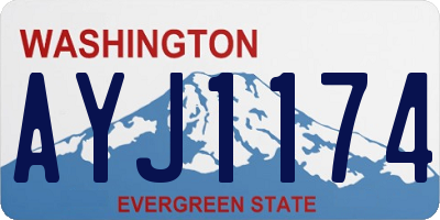WA license plate AYJ1174