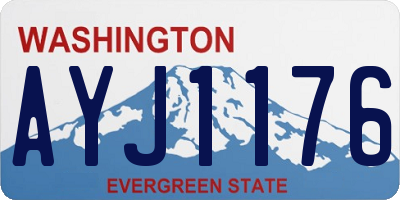 WA license plate AYJ1176