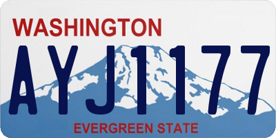 WA license plate AYJ1177