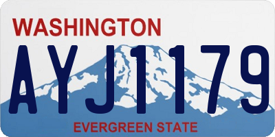 WA license plate AYJ1179