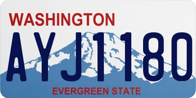 WA license plate AYJ1180