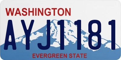 WA license plate AYJ1181