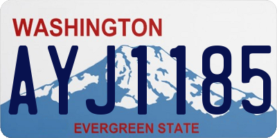 WA license plate AYJ1185
