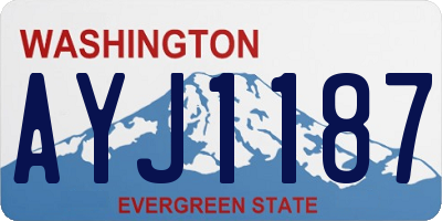 WA license plate AYJ1187