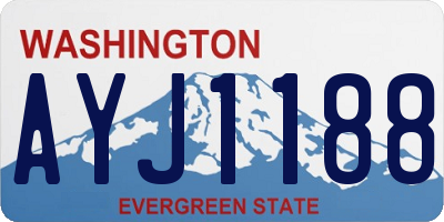 WA license plate AYJ1188