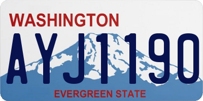 WA license plate AYJ1190