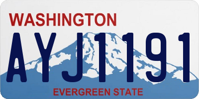 WA license plate AYJ1191
