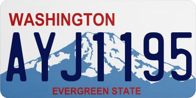WA license plate AYJ1195