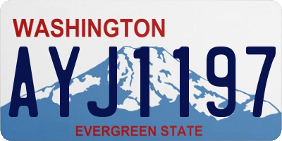 WA license plate AYJ1197