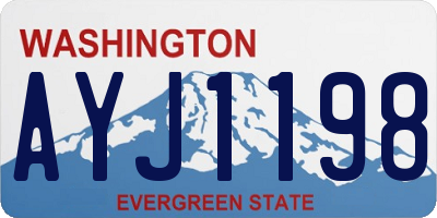 WA license plate AYJ1198
