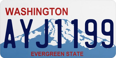 WA license plate AYJ1199