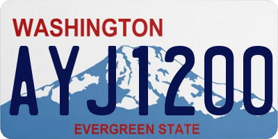 WA license plate AYJ1200