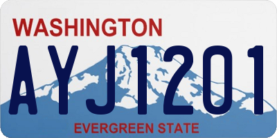 WA license plate AYJ1201