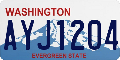 WA license plate AYJ1204
