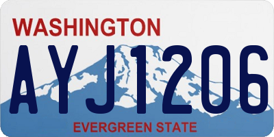 WA license plate AYJ1206