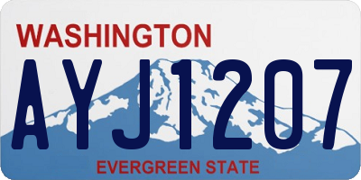 WA license plate AYJ1207