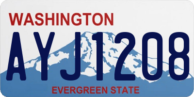 WA license plate AYJ1208