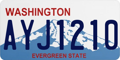 WA license plate AYJ1210
