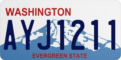 WA license plate AYJ1211