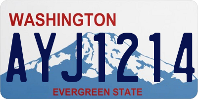 WA license plate AYJ1214