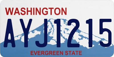 WA license plate AYJ1215