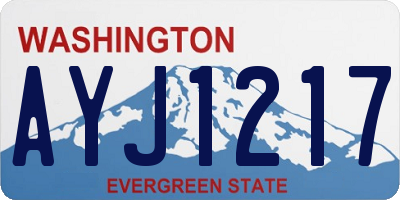 WA license plate AYJ1217