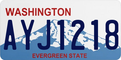 WA license plate AYJ1218