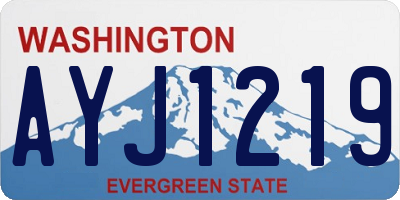 WA license plate AYJ1219
