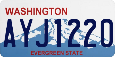 WA license plate AYJ1220