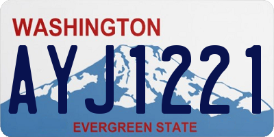 WA license plate AYJ1221