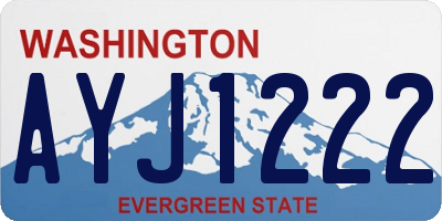 WA license plate AYJ1222
