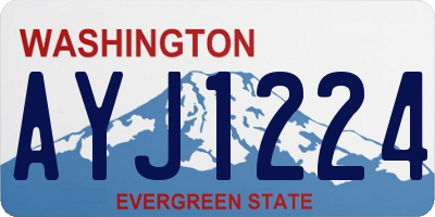 WA license plate AYJ1224