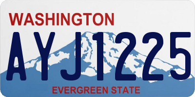 WA license plate AYJ1225