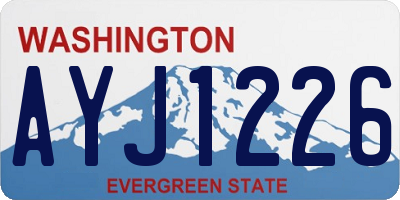 WA license plate AYJ1226