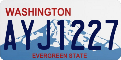 WA license plate AYJ1227