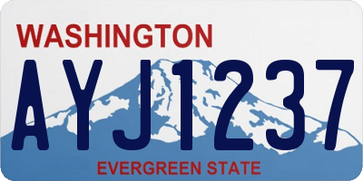 WA license plate AYJ1237