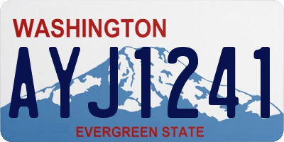 WA license plate AYJ1241