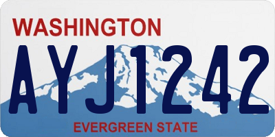 WA license plate AYJ1242
