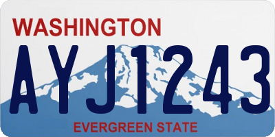 WA license plate AYJ1243