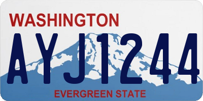WA license plate AYJ1244