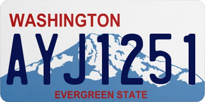 WA license plate AYJ1251