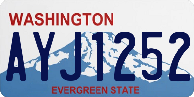 WA license plate AYJ1252