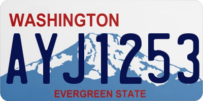 WA license plate AYJ1253